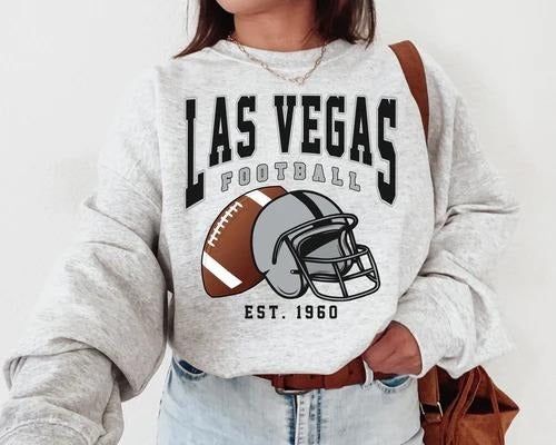 Las Vegas Football Sweatshirt, Vintage Unisex Las Vegas Crewneck, Gift for Football Fan Cotton Fit