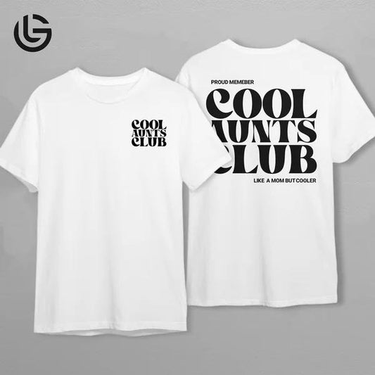 Latarshia Grant Store Like A Mom But Cooler Shirt Cool Aunt Graphic Tee Vintage Font Shirt Gift For Favorite Aunt