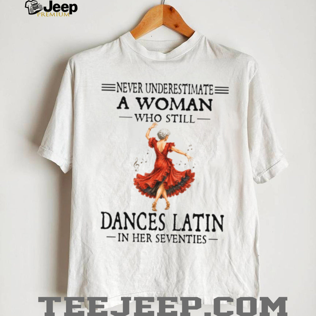 Latin Salsa Dance Ruffle Red Dress Seventies Birthday Vintage Retro Gift Women Shirt