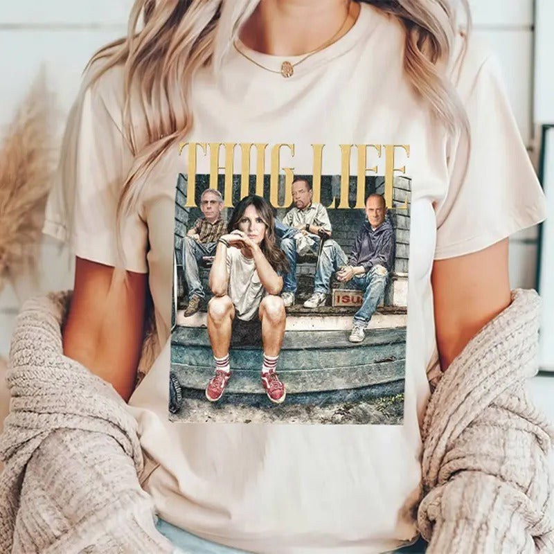 Law And 0rder Thug Life T Shirt, 90s Movie Graphic Tee, Special Victims Unit, Unisex Short Sleeve Tee Shirt, Casual Clothing
