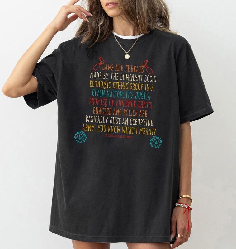 Laws Are Threats Shirt, Dimension 20, DnD Shirt, Dungeons and Dragons T-Shirt, Vintage Retro 90s Joke D and D Sweatshirt,...