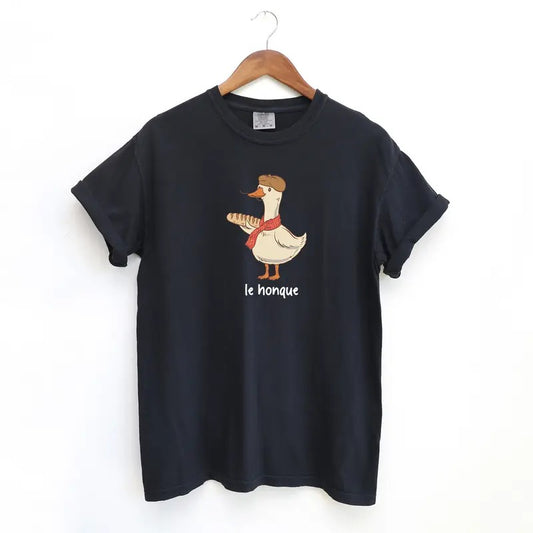 Le Honque Goose Tshirt, Funny Silly Goose Comfort Colors Shirt, French Goose Shirt Fit Top