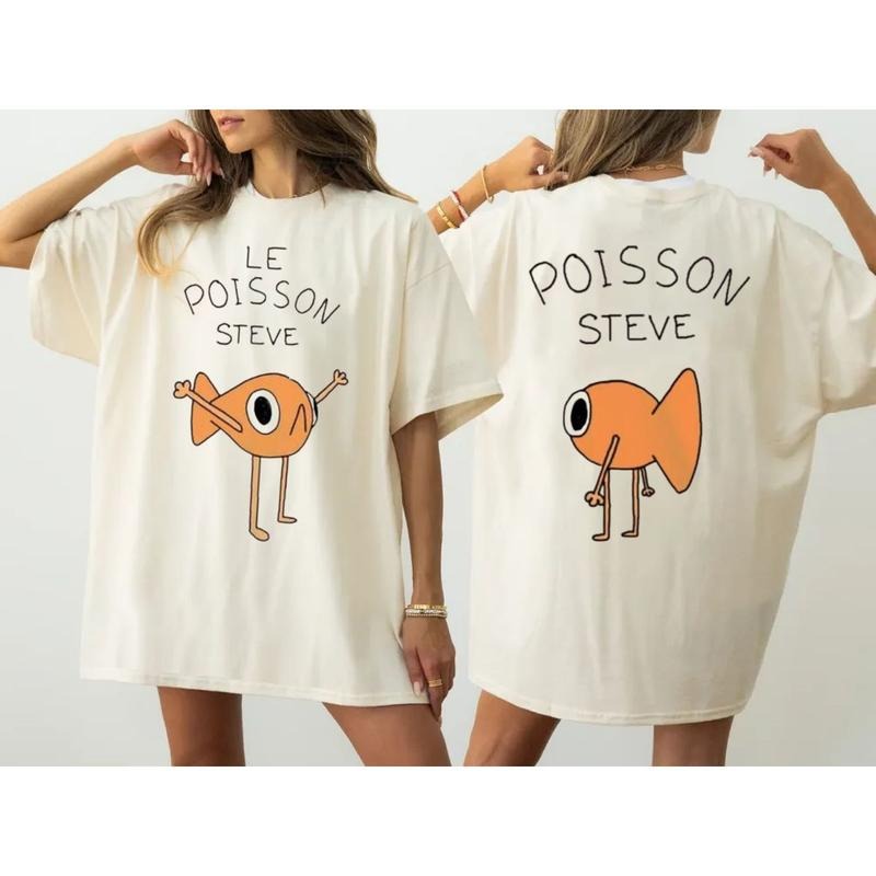 Le Poisson Steve Shirt, Orange Fish 2.0 Funny Meme Tshirt, Meme Shirt, Funny Animal Tee, Unisex Short Sleeve Tee
