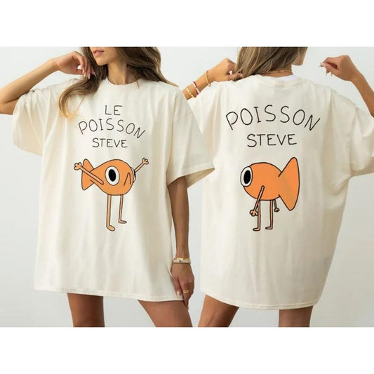 Le Poisson Steve Shirt, Orange Fish 2.0 Funny Meme Tshirt, Meme Shirt, Funny Animal Tee, Unisex Short Sleeve Tee