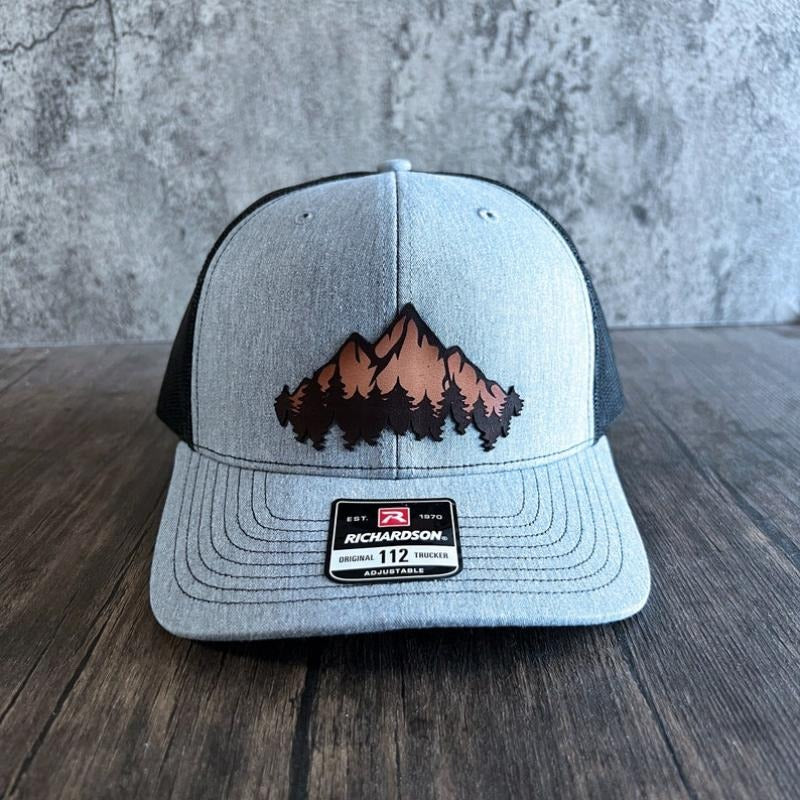 Leather Patch Mountain Hat - Outdoor Hat, Gift for Him, Richardson 112