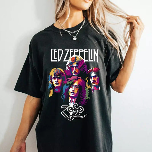 Led Zeppelin Zoso Rock Band Tee Unisex Quality Heavy Cotton T-SHIRT S-3XL Top Womenswear Hoodie, Sweatshirt | WearSparks.com