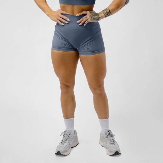 Legacy Seamless Knitted Compression Shorts - Plain Pale Blue, Women's Bottoms for Summer Comfort