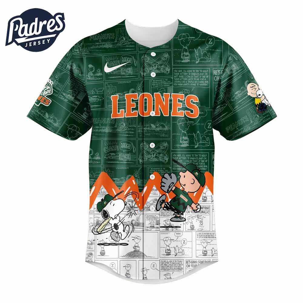 Leones de Yucatan X peanuts Baseball Jersey - Padres Jersey Oasis: Elevate Your Baseball Style Game T-Shirts,... (Image 2)