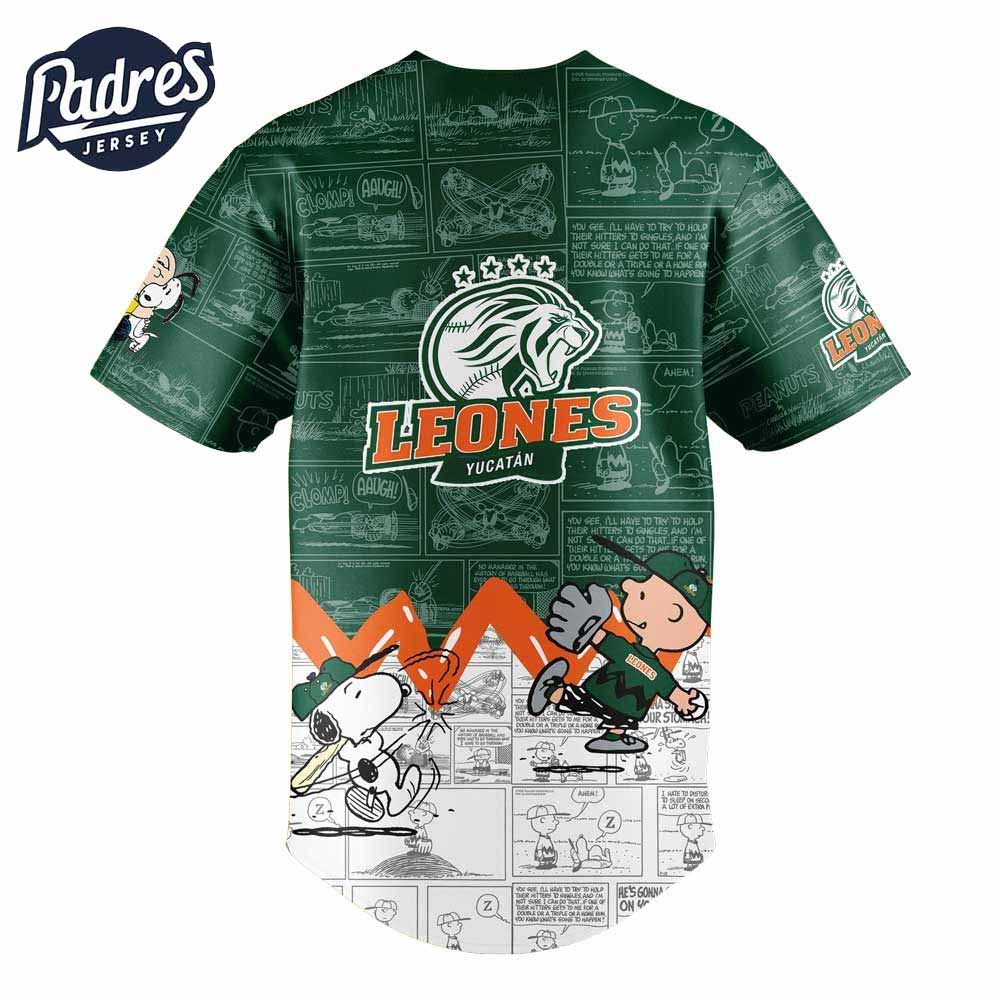 Leones de Yucatan X peanuts Baseball Jersey - Padres Jersey Oasis: Elevate Your Baseball Style Game T-Shirts,... (Image 3)