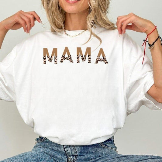 Leopard MAMA Shirt, Mothers Day Shirt, Gift For Mother Day, Mother Day Tshirt, Cool and Comfortable Leopard Designed MAMA Tee