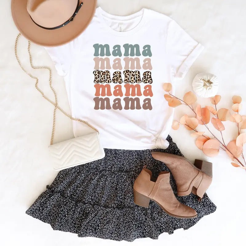 Leopard Print Mama Shirt Cheetah Mama Shirt For Mother's Day Gifts For Mom Cute Mama Gift For Mothers Day Mama T Shirt
