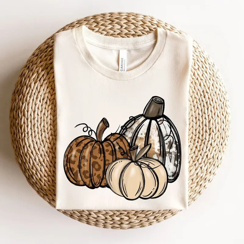 Leopard Pumpkin Sweatshirt,Pumpkin Season Sweater,Thanksgiving Tshirt,Halloween Shirt,Fall Apparel,Autumn Hoodie,Thanksgiving Gifts Cotton Menswearstyle{n002}2