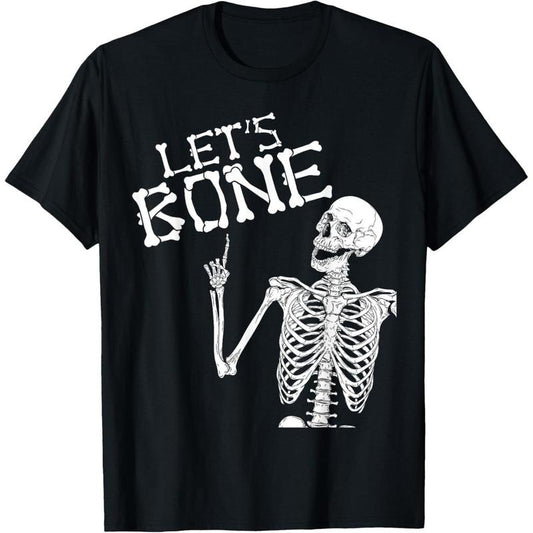 Let's Bone Skeleton Funny Halloween Costume Shirt For Adults T-Shirt made in usa