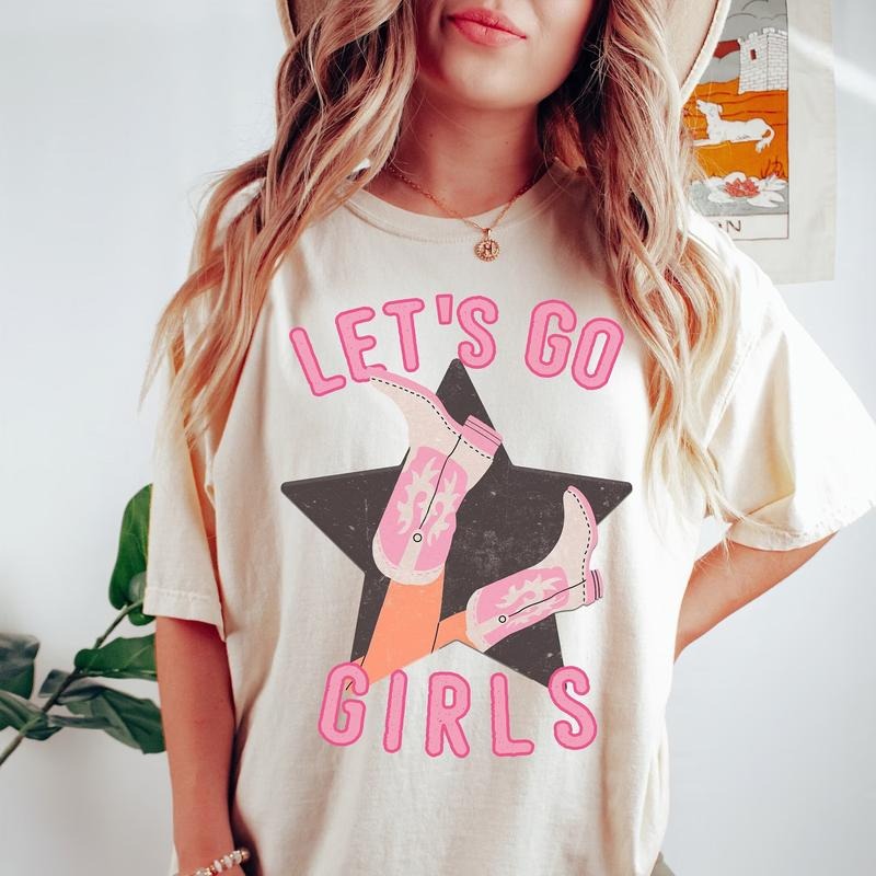 Let's Go Girls Child Shirt, Kids Graphic Tee, Rodeo Graphic Tee