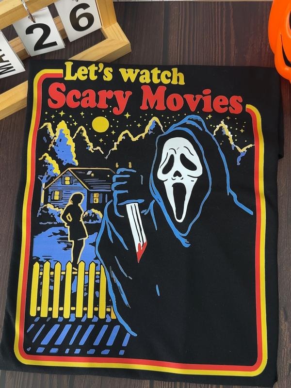 Let's Watch Scary Movies Shirt, Halloween Killers Sweatshirt, Halloween Horror T-Shirt, Halloween Hoodie, Fall Shirt, Thriller, Horror,Scary
