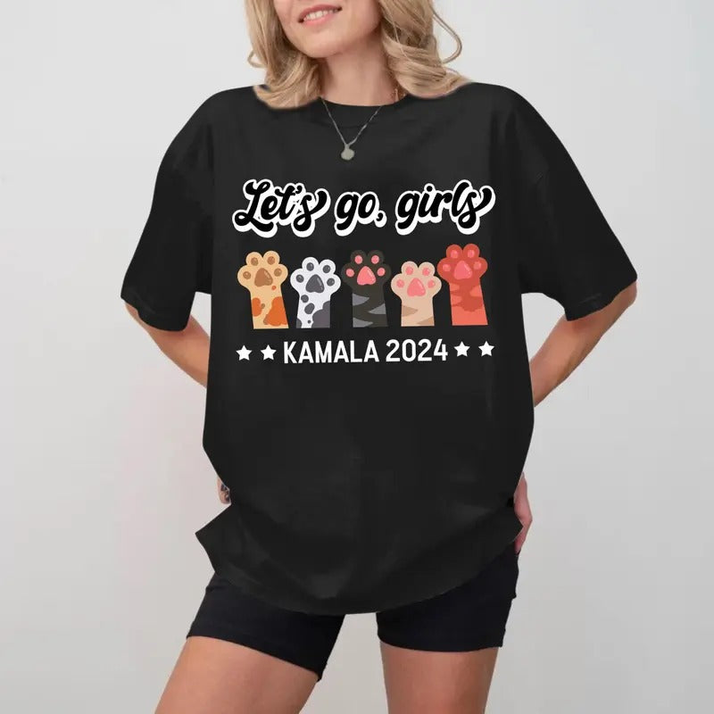 Lets Go Girls Childless Cat Lady T-Shirt, Gift For Fan, Gift For Her, Gift For Him Fabric Fit
