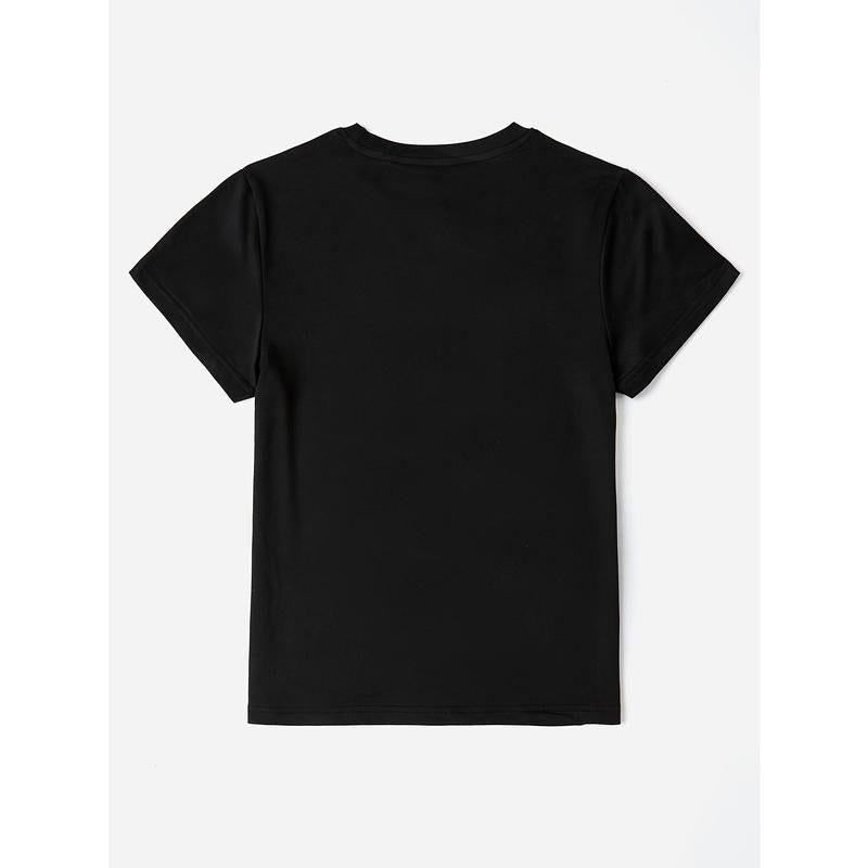 Letter T-shirt Men's Casual Style Summer and Autumn Slightly Elastic Round Neck T-Shirt made in usa