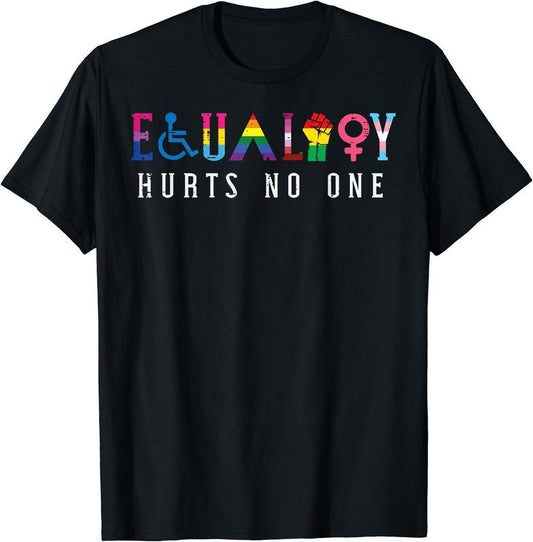 Lgbt Equality Hurts No One Pride Human Rights Men Women T-Shirt | Unisex Cotton Tee Gift, Crewneck, Short Sleeve
