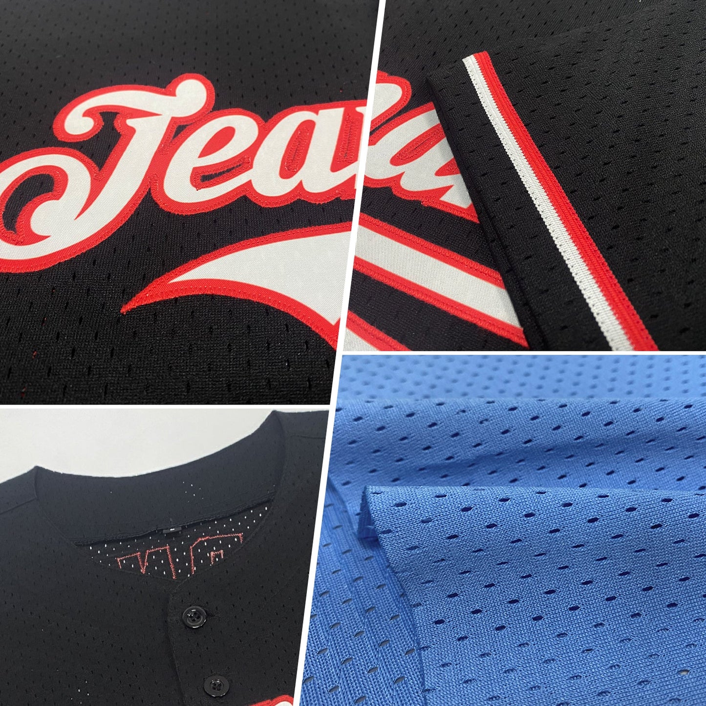 Custom Light Blue Crimson-White Mesh Authentic Throwback Baseball Jersey T-Shirts, Hoodie, Sweatshirt (Image 2)