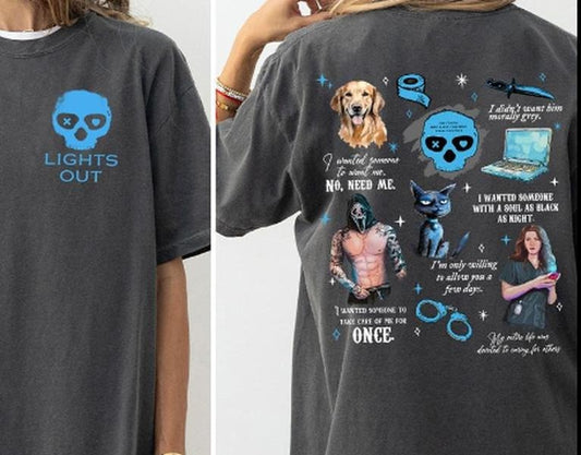 Lights Out Book Comfort Shirt, Navessa Allen Shirt, Into Darkness Shirt, Book Merch Shirt, Dark Romance Shirt