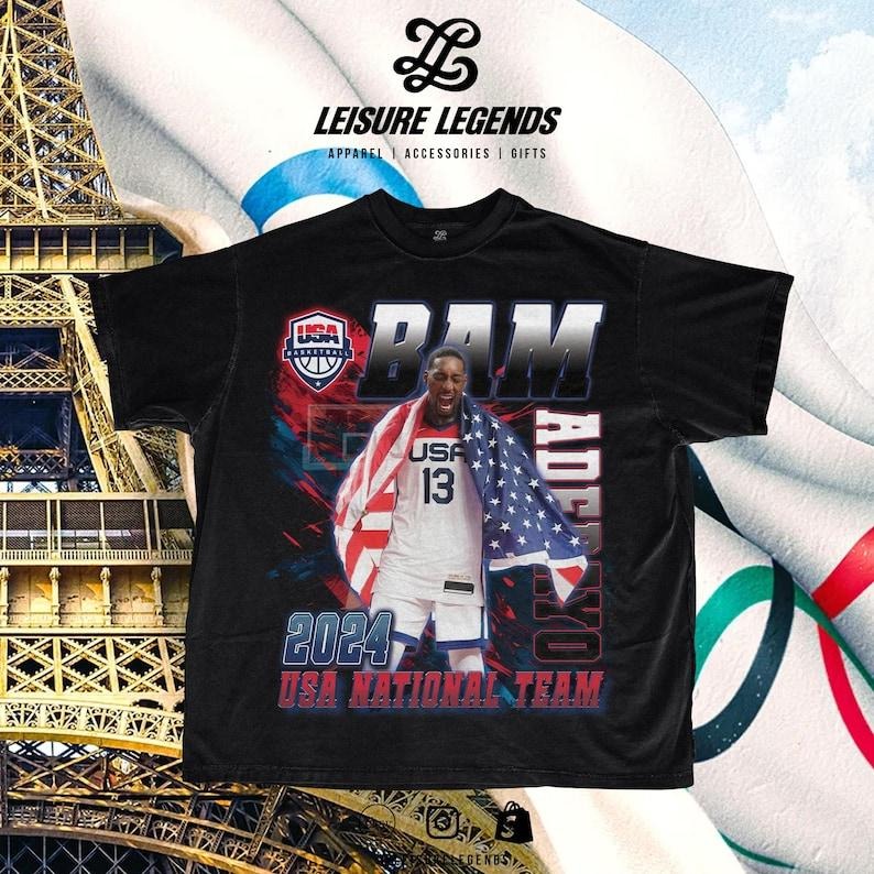 Limited Edition 2024 Paris Olympics USA National Team Oversize - Bam Adebayo