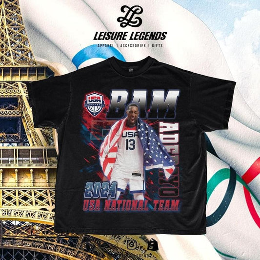 Limited Edition 2024 Paris Olympics USA National Team Oversize - Bam Adebayo