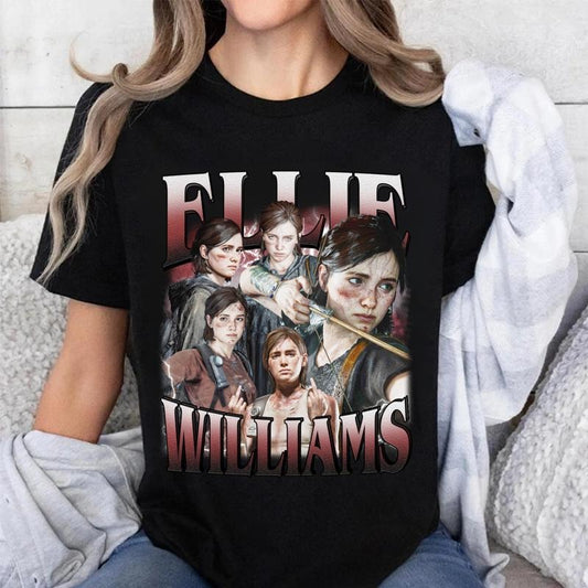 Limited Ellie Williams Last of US Vintage T-Shirt, The Last Of Us Fan Sweatshirt, Joel And Ellie Hoodie, Gift For Women and Man Unisex T-Shirt