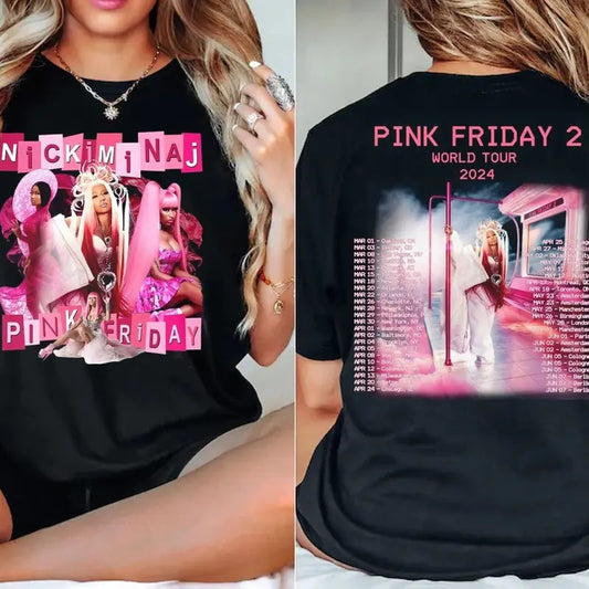 Limited Pink Friday 2 Tour Vintage Shirt, Retro World Shirt, Pink Friday 2 Tshirt, Gag City Shirt, Gift For Fans, Vintage Shirt, Trendy Shirt, Unisex T-Shirt, Gifts For Women, Short Sleeve Tee Shirt, Gifts For Birthday Mothers Day