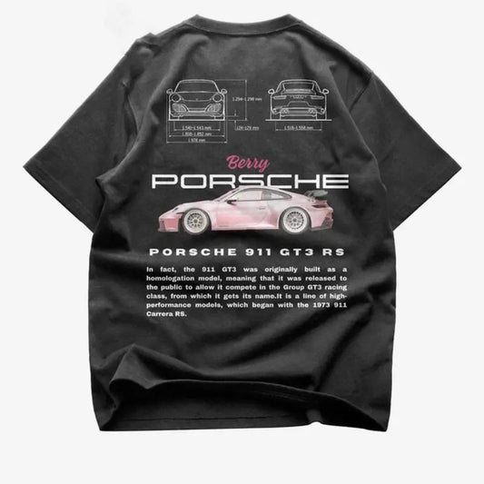 Limited Porsche 911 T Shirt Aesthetic T-shirt, Vintage Retro 911 Porsche T-shirt, Vintage Retro 911 Porsche Crewneck Short Sleeve Menswear Top Underwear Streetwear