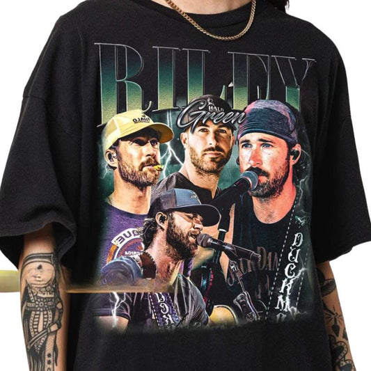 Limited Riley Green Vintage T-Shirt, Gift For Women and Man Unisex T-Shirt Streetwear Summer Crewneck Shortsleeve Tshirt