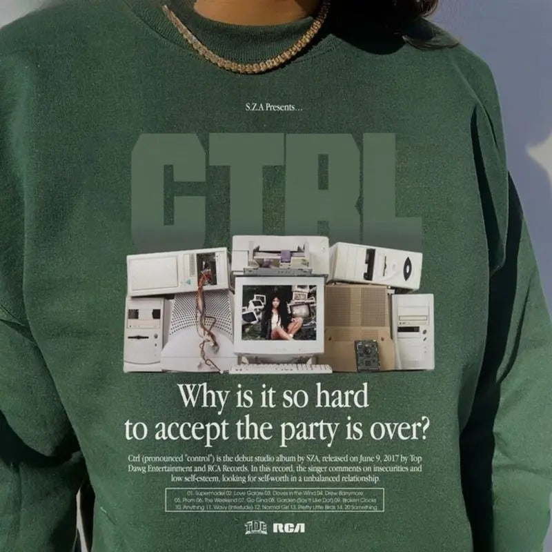 Limited SZA CTRL Album  Shirt, Vintage 90s Hip Hop shirt,  Music Lover Gift,  Menswear Top, Womenswear Top Underwear...