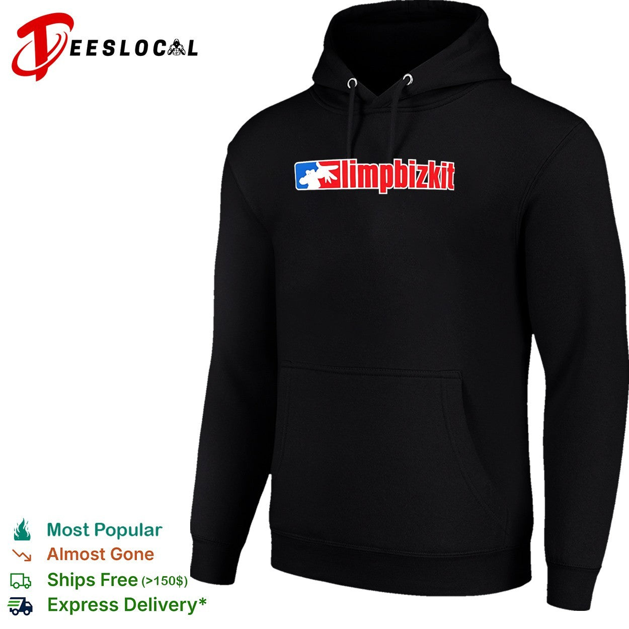 Limp Bizkit baseball logo band shirt