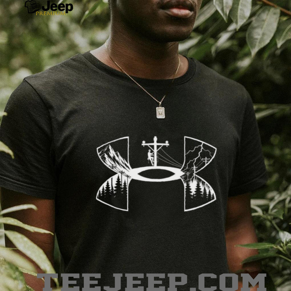 Lineman Electrician Storm Chaser Mountain Forest Outdoor Adventure Shirt