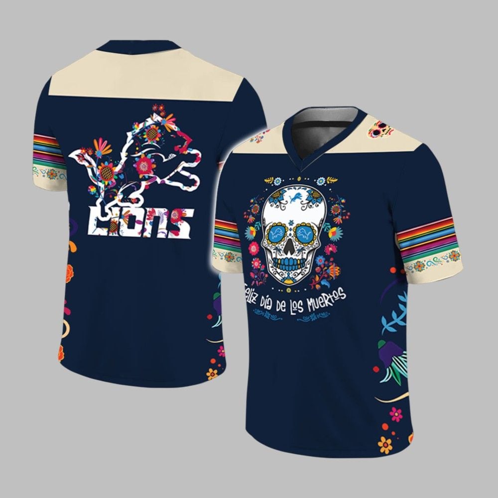 Lions 2024 Dia De Los Muertos Jersey - Grishko.com