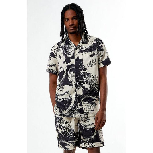 Lira Men's Disintegration Woven Camp Shirt