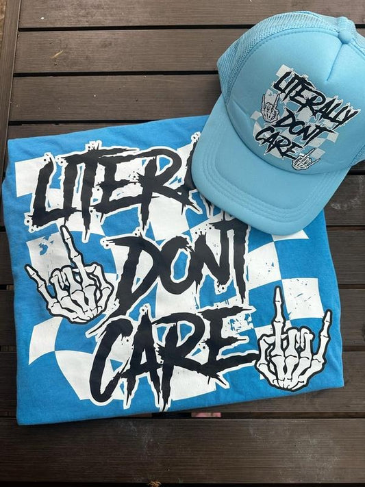 Literally Don't Care CC TShirt, Alt Fashion, Comfy, Short Sleeve, Summer Shirts, Vintage Graphic Tee