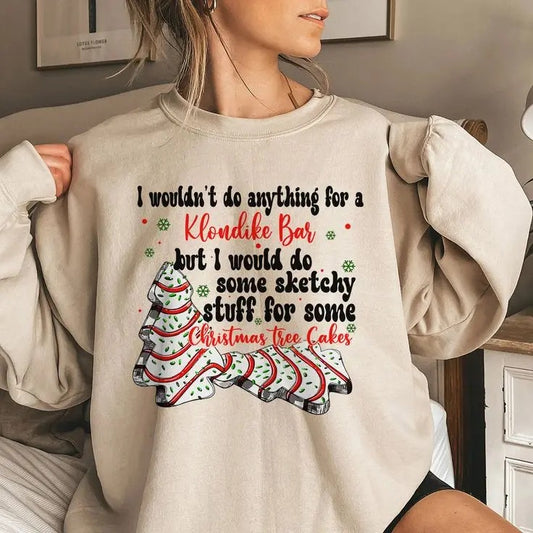 Little Debbie Holiday Cake Sweatshirt, Little Debbie Sweatshirt, Funny Xmas Crewneck, Christmas Tree Sweatshirt, Tree Cake Holiday Sweatshirt