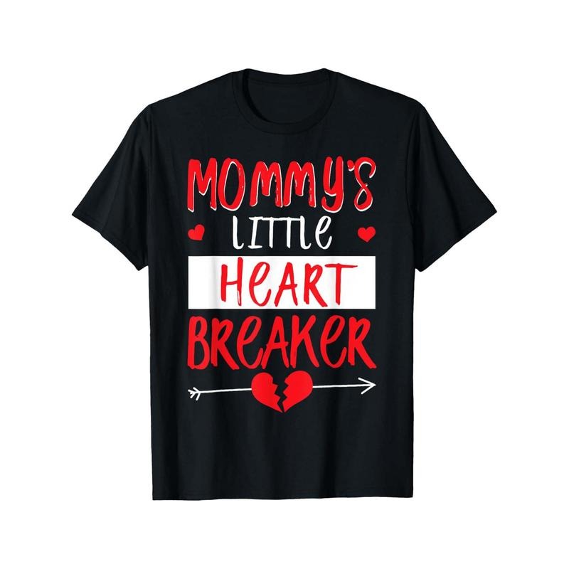 Little Heart Breaker Men T-Shirts, Funny Valentine'S Day Novelty Graphic Printed Tee, Short Sleeve Valentine'S Day Couple T-Shirt for Men Boyfriend Husband 100% Cotton made in usa
