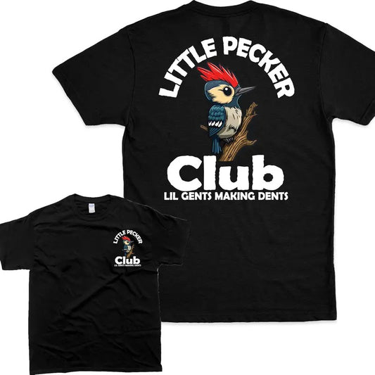 Little Pecker Club Mens T-shirt  Vintage Tee, Unisex Tshirt 2 sides Full Colors For Men And Women, Casual Cotton Menswear