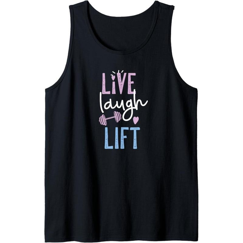 Live Laugh Lift Gym And Fitness For Women Tank Top Made in USA T-Shirts, Hoodie, Sweatshirt | WearSparks.com