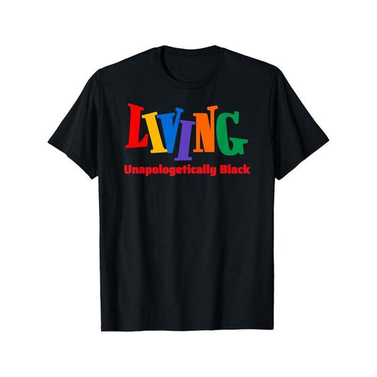 Living an apologetic black life wearing a "Interesting Black Culture, I'm Proud" T-shirt Made in USA
