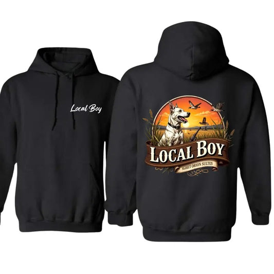 Local Boy Hunting Hoodie - Unisex Classic Fit Sweatshirt with Color-Matched Drawcord - Menswear, Sweatshirts T-Shirts