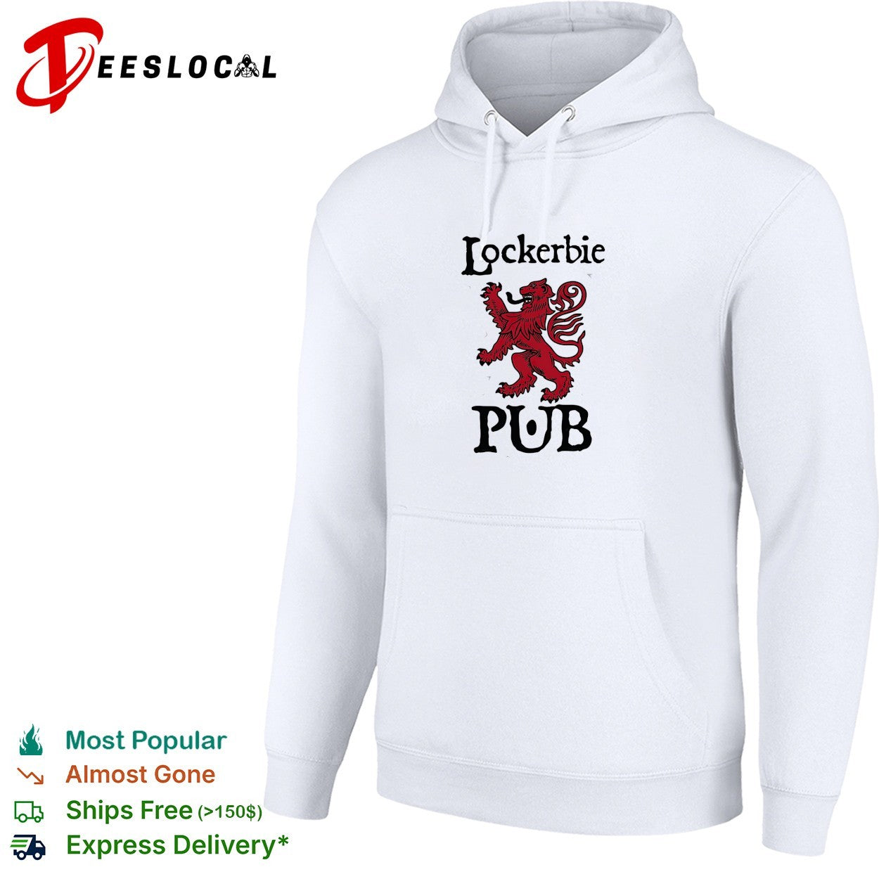 Lockerbie Pub lion crest shirt