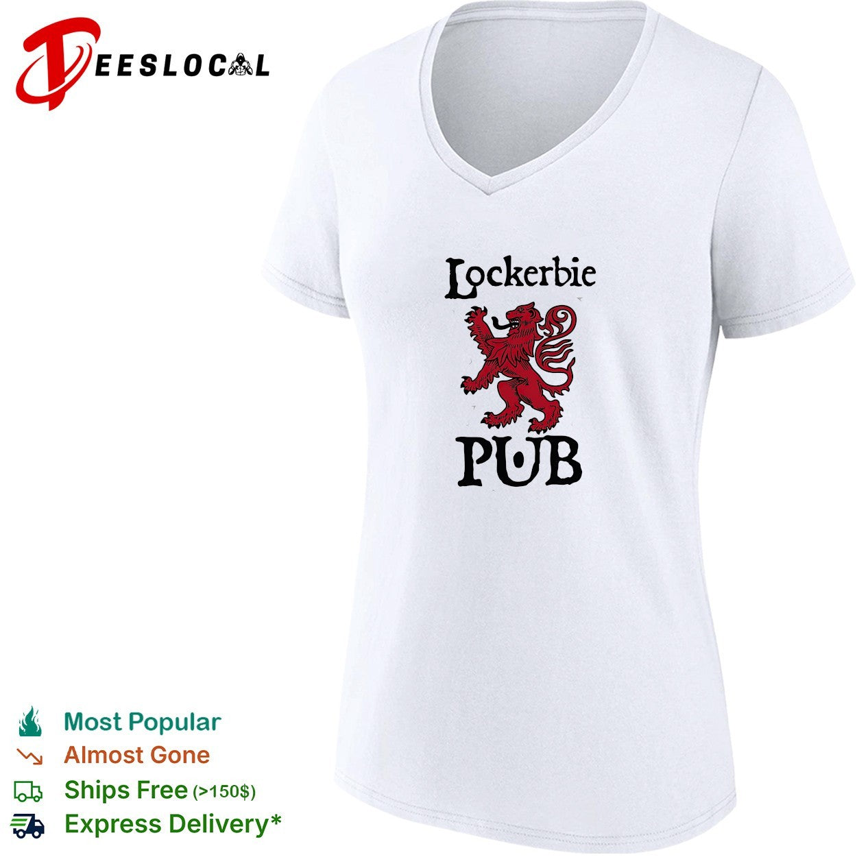 Lockerbie Pub lion crest shirt