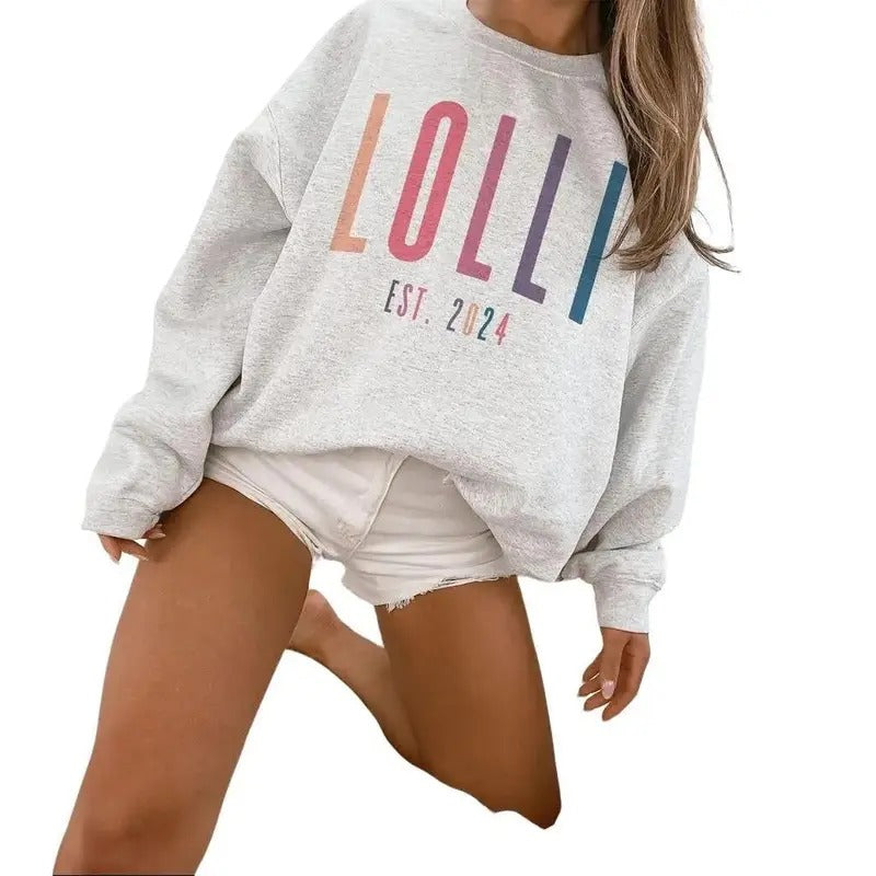 Lolli Ombre EST Date Gift For New Lolli Sweatshirt  - Unisex Pullover Womenswear Hoodie T-Shirts | WearSparks.com