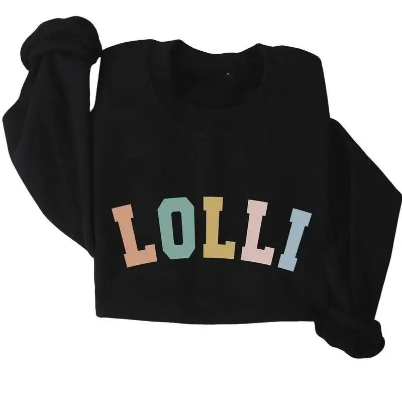 Lolli Sweatshirt for Grandma Mother's Day Gift Lolli to Be for Grandmother Funny Grandma Shirt Blessed  - Unisex Pullover Womenswear Hoodie