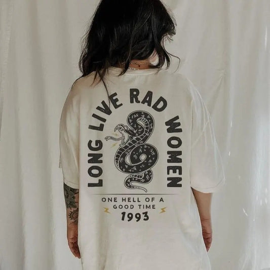 Long Live Rad Women Tee, Trendy aesthetic boho  tshirt, feminist girl power shirt. Sweatshirt, Hoodie, Comfort Colors