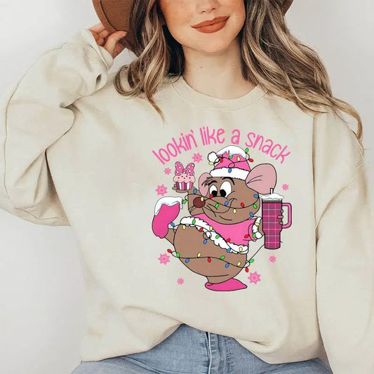 Lookin Like A Snack Sweatshırt, Holiday Sweater, Cute Gus Gus Shirt, Christmas Gifts