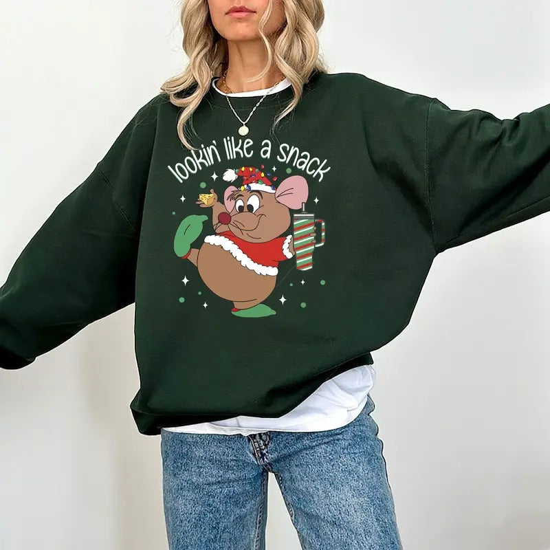 Lookin Like A Snack Sweatshırt, Holiday Sweater, Cute Gus Gus Shirt, Christmas Gifts, Sweatshirts, tshirt, hoodie