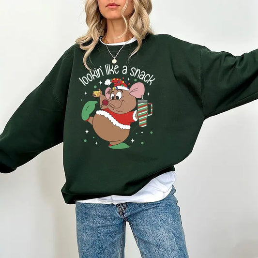 Lookin Like A Snack Sweatshırt, Holiday Sweater, Cute Gus Gus Shirt, Christmas Gifts, Sweatshirts, tshirt, hoodie